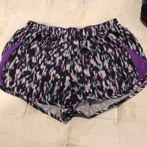 Patterned Nike running shorts